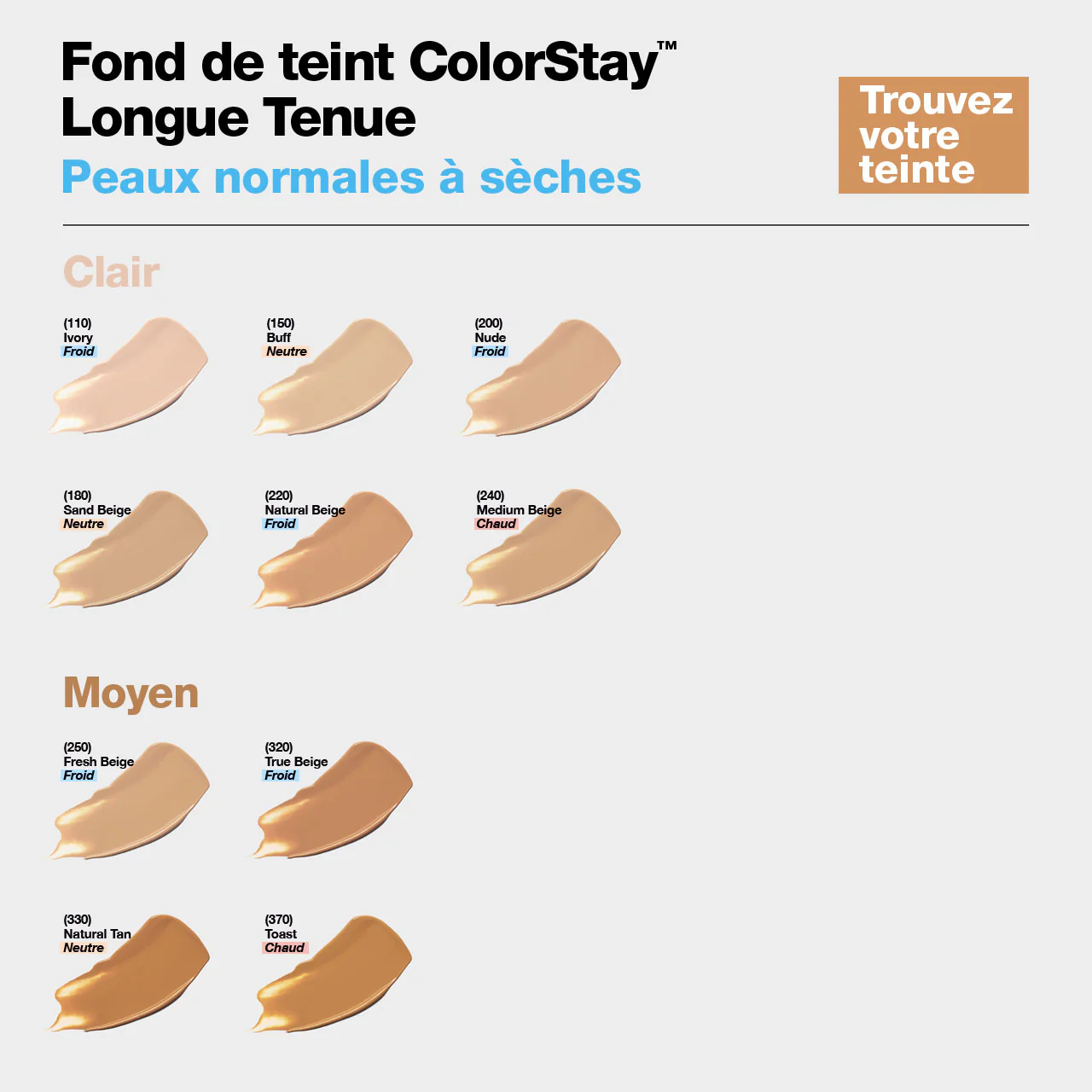 Fond de Teint ColorStay™ Peaux Normales/Sèches SPF 20 - Image 33